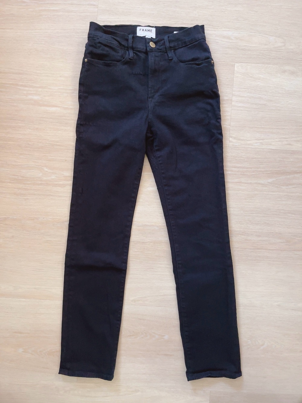FRAME Le High Straight jeans Black High rise Slim-straight leg